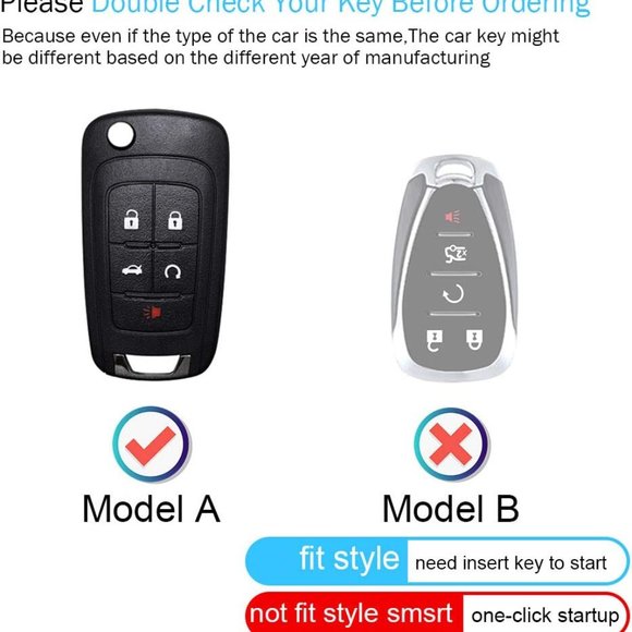 Key Fob Leather Car Key Chain for Chevrolet. Camaro Cruze Volt Equinox Spark - Picture 3 of 3